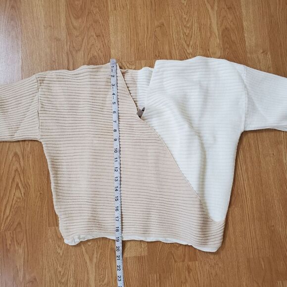 Jeannie Mai x INC Liu Ribbed Cross-Front Sweater sz Lg - Picture 8 of 12